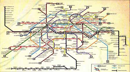 نقشه مترو پاریس